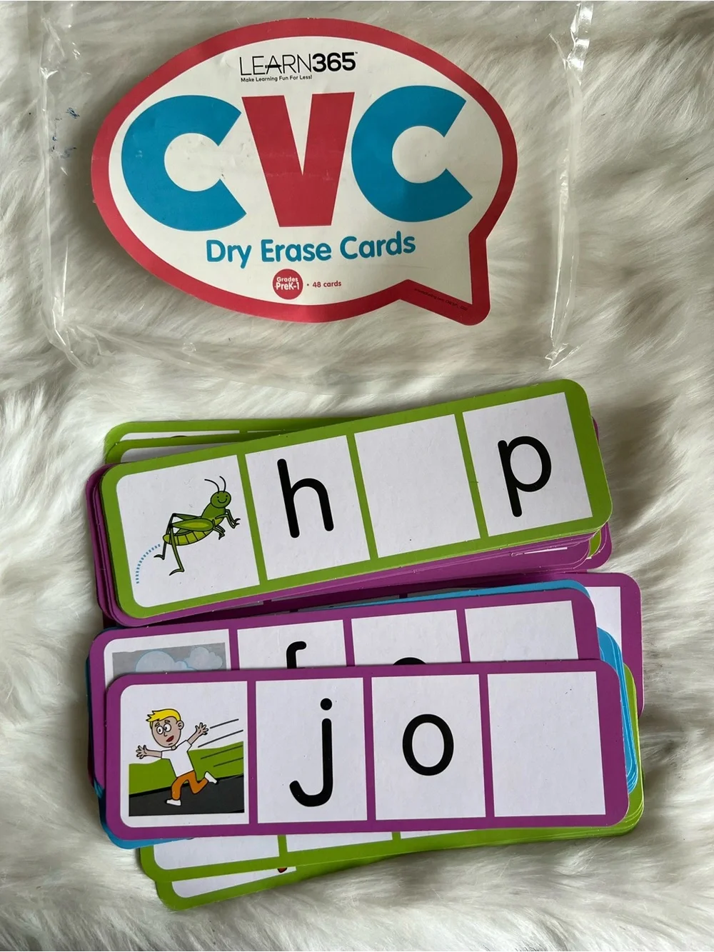 CVC Dry Erase Cards - learn 365